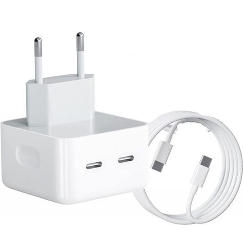 Apple Chargeur iphone 50w double port USB-C Interface de Sortie Chargeur  iPhone 13 /14 à prix pas cher