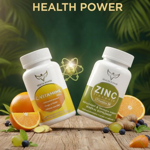 product_image_name-Health Power-PACK = Vitamine C 500mg 90 Comprimés + Zinc Zincovit + Vitamine B6 90 Comprimés-2