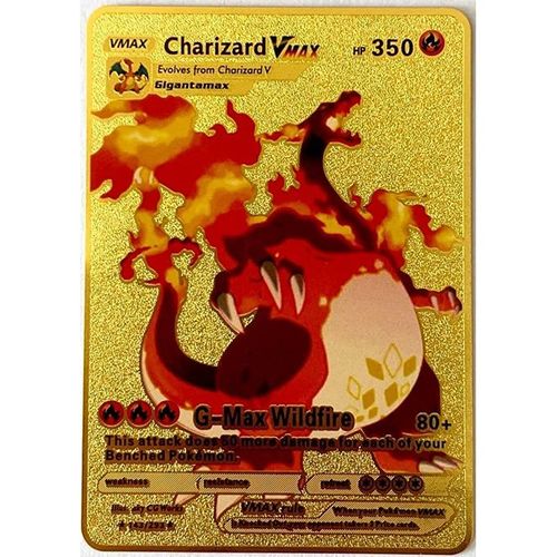 Generic Carte Pokémon SELECT Gold VMAX - Carte Métal Gold Edition