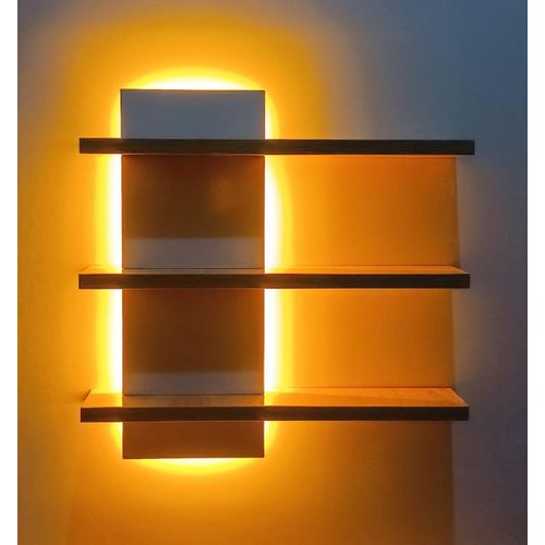 product_image_name-Generic-رف جداري ديكوري مع إضاءة خلفية LED 65*45*10 سم-3