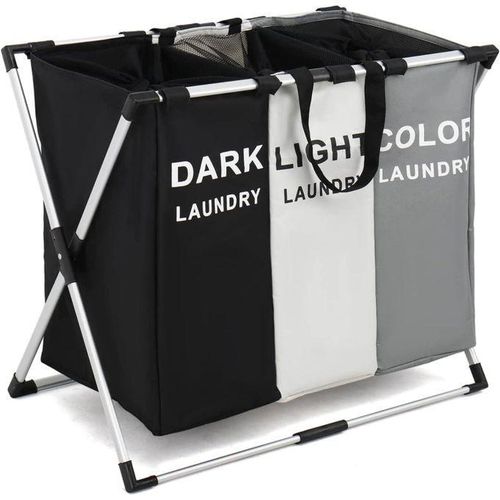 product_image_name-Generic-Panier à Linge Triple Compartiment Pliable-1