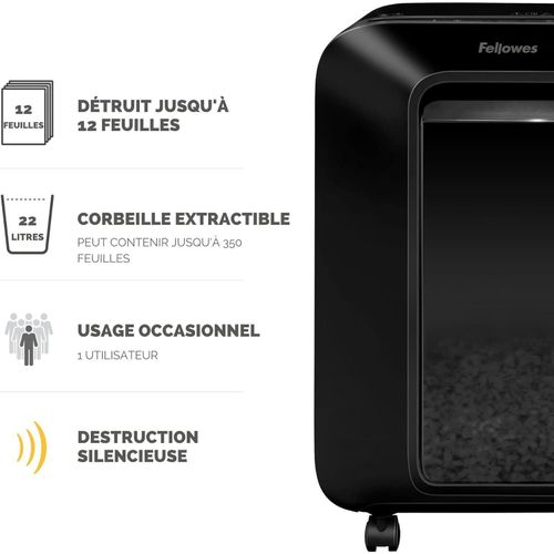 product_image_name-Fellowes-آلة تمزيق Lx200 - صندوق صغير 22 لتر (5502201)-2
