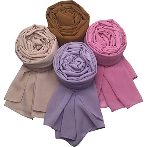 product_image_name-Generic-مجموعة من 4 شال حجاب من كريب موسلين-2