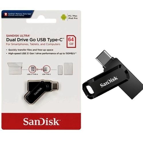 SanDisk Ultra Dual Drive Go 64 Go, Clé USB Type-C à double connectique