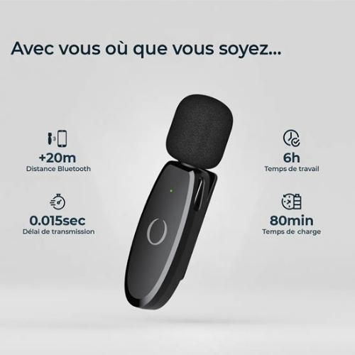 product_image_name-Generic-ميكروفون لافالير لاسلكي W-Mic Duo Double 2 ميكروفونات Type-C Lightning بلوتوث 2.4G تخفيض الضوضاء للبث Vlog-3