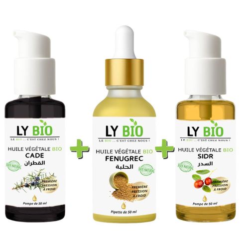 product_image_name-LY BIO-PACK HUILE CADE 50ML - POMPE + HUILE FENUGREC 50ML - PIPETTE + HUILE SIDR 50ML - POMPE-1