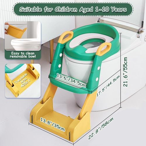 product_image_name-Generic-مقعد مرحاض للأطفال 3 في 1 مع سلم وحوض للأولاد والبنات، مقعد مرحاض قابل للتعديل للأطفال مع درجات عريضة مانعة للانزلاق ومقابض أمان -6