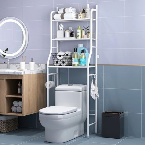 Generic Étagère de salle de bain, rangement pour les toilettes et machine a  laver à prix pas cher