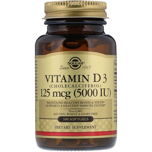 product_image_name-Solgar-Vitamin D3  125 mcg 5000 IU 100 caps-1