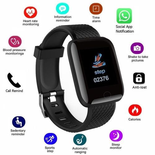 116 plus smart  Bracelet  Bluetooth Smart Watch Montre Connectée, Sport et Sante  -Android iOS