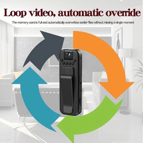 product_image_name-Generic-كاميرا مصغرة بدقة 1080P HD محمولة، مسجل فيديو، مراقبة، كاميرا شرطة، رؤية ليلية، أشعة تحت الحمراء، مشبك جيب-6