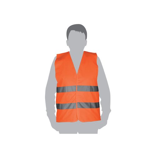 Generic GILET Rouge FLUO SANS MANCHE REFLECHISSANT SECURITE PIETON