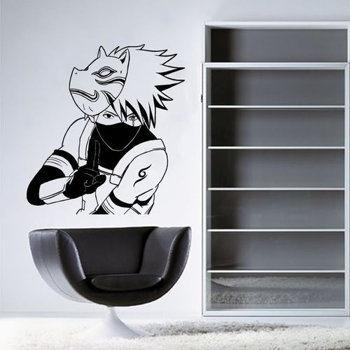 product_image_name-Generic-Autocollant Naruto Hatake Kakashi Anbu Anime Manga Stickers Décoration stick vinyle Déco Noir MA 100082-1