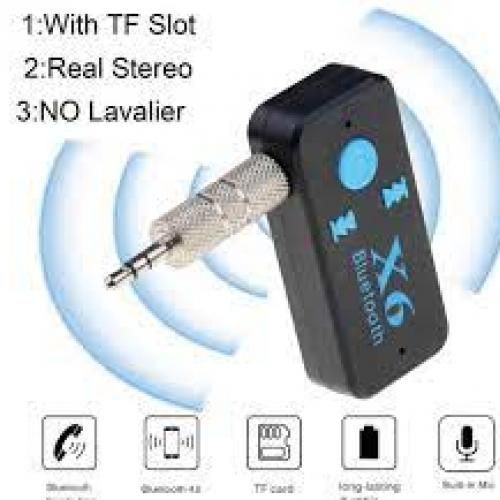 Generic Wireless Récepteur X6 main libre Bluetooth sans fil Adaptateur  musique audio de voiture Lecteur MP3 à prix pas cher