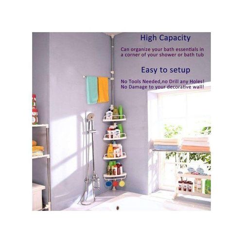 product_image_name-Generic-رف زاوية تخزين للدش بـ 4 طبقات، منظم تخزين للحمام لملحقات الشامبو-2
