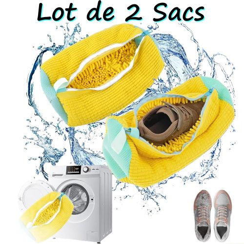 Réutilisable Polyester Doux Lot De 2 Sacs De Lavage Pour Chaussures En Forme De Baskets Avec Lot Sacs Protection Machine à Laver