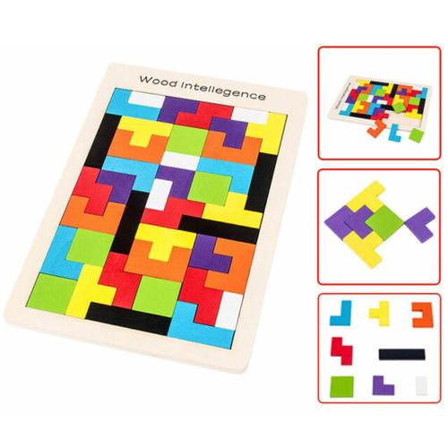 Generic Tetris 40 pcs en bois casse-tête jeu d'ntelligence jouets