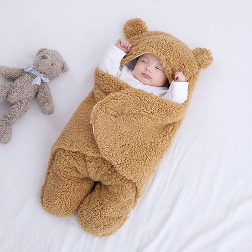 Generic Couvertures mignonnes en peluche pour nouveau-né, Sac de couchage  pour bébé à prix pas cher