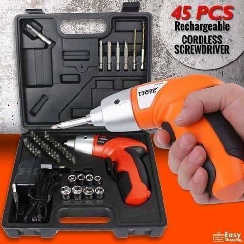 TUOYE TOOLS Perceuse sans fil de tournevis électrique 4.8V avec 45 bits  avec lumière LED à prix pas cher