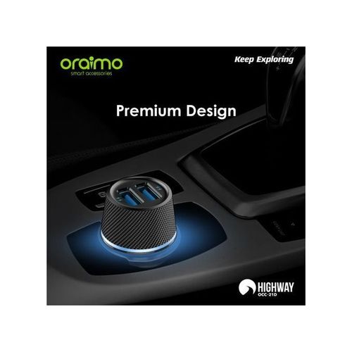 Oraimo Fast Charge Chargeur De Voiture 5.0V / 2.1A, LED Light