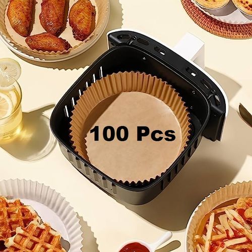 Generic 100pcs Papier De Cuisson Pour air fryer, Pour Friteuse À Air  16X4.5CM à prix pas cher