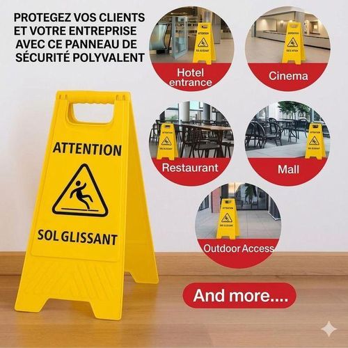 Generic Panneau Attention sol glissant
