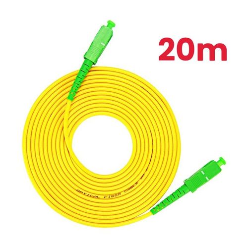 Generic Cable Fibre Optique 20M , Jarretière Simplex Monomode 20 Métres SC/APC  SC/APC à prix pas cher