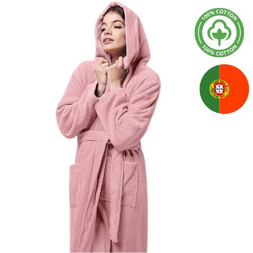 product_image_name-Generic-رداء حمام بغطاء للرأس، للنساء والرجال، مصنوع من قطن تيري بنسبة 100%، 400 جرام، مع حزام، وجيوب، ودش، ورداء حمام ناعم، ومنشفة-1