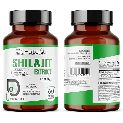 product_image_name-Dr Herbalist-شيلاجيت 450 ملجم - الذاكرة، الحيوية، التستوستيرون 60 كبسولة-4