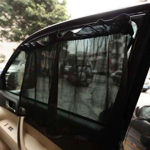 Pare-soleil en tissu maillé pour fenêtre latérale arrière de voiture,  rideau de protection UV, noir, 2 pièces - AliExpress