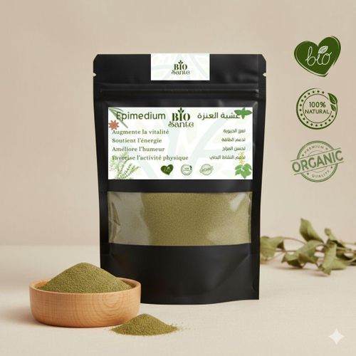 product_image_name-BIO SANTE-Poudre d’herbe Epimedium 100g qualité naturelle sélectionnée-1
