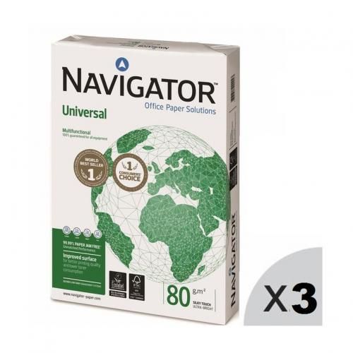 Papier imprimante Universal A4 Navigator Blanc 80 g/m² Lisse 500 Feuilles