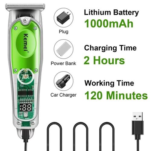 product_image_name-Kemei-Tondeuse à cheveux et à barbe professionnelle sans fil / rechargeable -3
