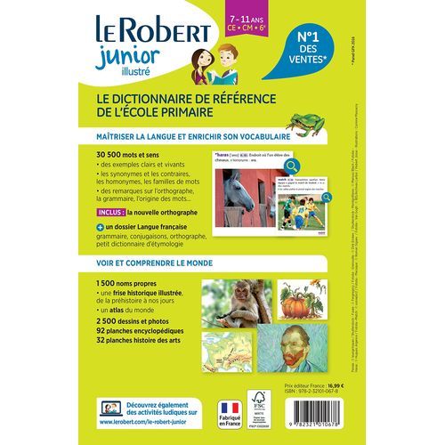 Dictionnaire francais Le Robert Junior poche 8/11 ans - CE - CM - 6e  (French Edition)