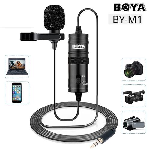 BOYA Pro - micro cravate Lavalier avec Clip, 3.5mm, enregistrement