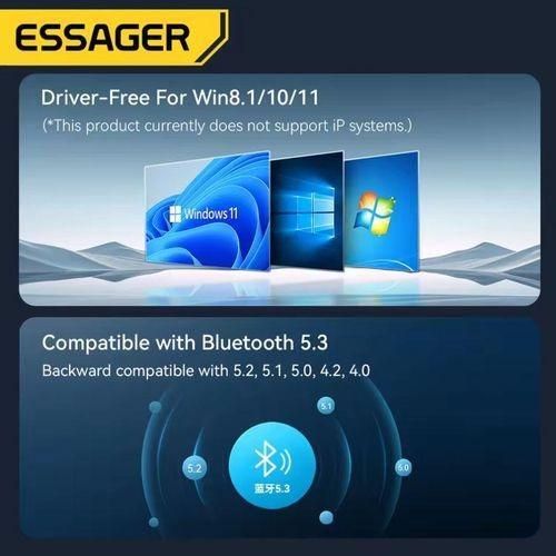 product_image_name-ESSAGER-Adaptateur Bluetooth 5.3 USB pour PC – Dongle Sans Fil pour Clavier, Souris, Casque, Haut-Parleurs – Compatible Windows 8.1/10/11-5