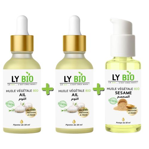 product_image_name-LY BIO-PACK 2 X HUILE AIL 50ML - PIPETTE + HUILE SESAME 50ml - POMPE-1
