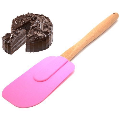 product_image_name-Generic-ملعقة سيليكون بمقبض خشبي // ملعقة سيليكون ساخنة // مكشطة زبدة وملعقة كيك-1