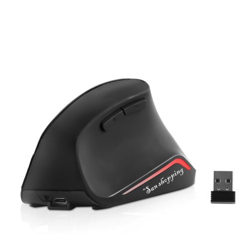 Souris verticale sans fil ergonomique 2,4 GHz, rechargeable