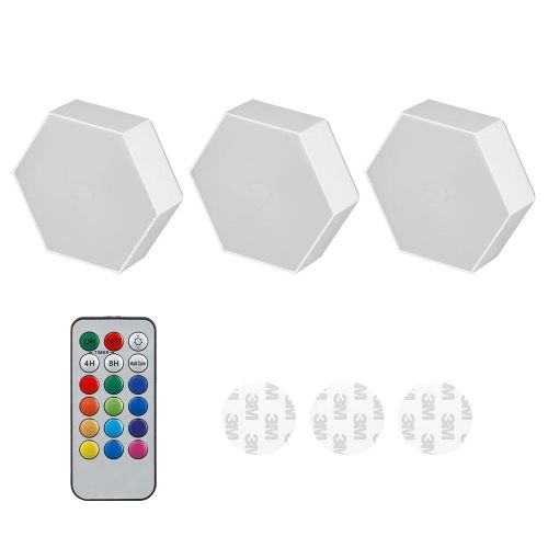 product_image_name-Generic-RGB Smart Pack de 3 Veilleuse LED Tactile Applique murale Avec télécommande.-3