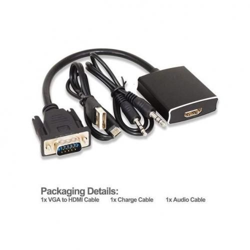 Generic Adaptateur HDMI vers VGA 1080P, Convertisseur avec cable audio à  prix pas cher