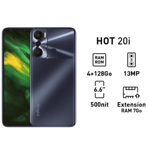 Hot 20i (4GB Ram / 128GB ) - Helio G25 -13 MP -Dual Sim -5000 mAh- Noir