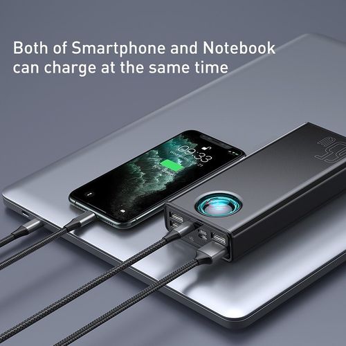 Baseus Power Bank 65W Power Bank 30000mAh, batterie externe USB C PD Charge  rapide 30000 Powerbank chargeur de batterie externe Portable pour Macbook  iPhone Xiaomi ordinateur Portable