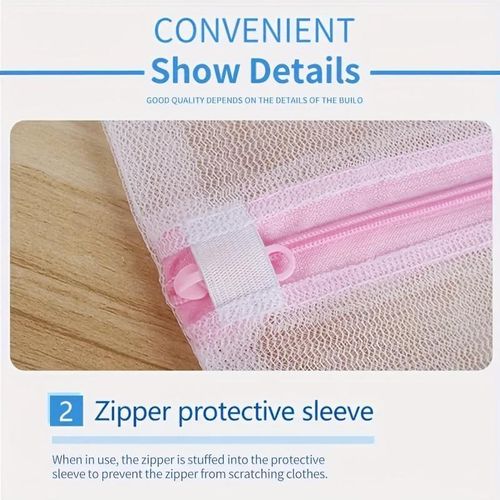 product_image_name-Generic-2 Sacs de Lavage Lingerie en Filet Nylon – Poches de Protection pour Machine à Laver - Ultra Clean, Rectangulaires pour Vêtements Délicats-3