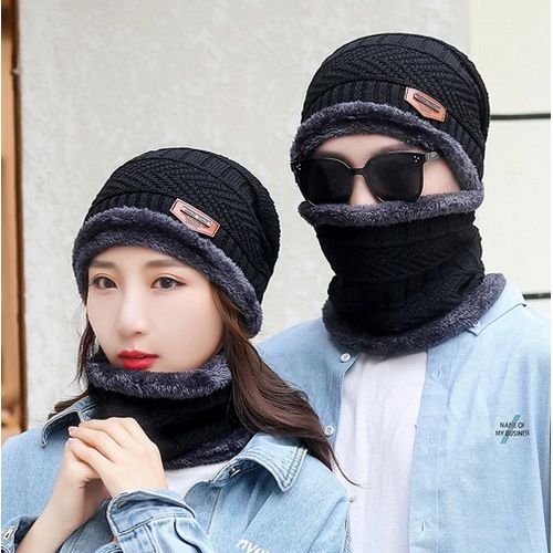 Chapeau Et Écharpe Set Pour Femme Et Fille Mode Hiver Chaud Bonnet