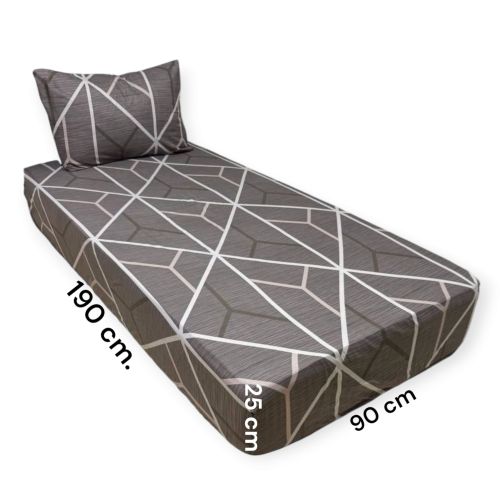 product_image_name-Generic-Drap Housse Imprimé 190x90 cm  + 1 taie d'oreiller  ( 2 pieces) -2