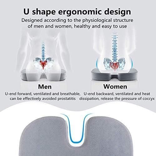 product_image_name-Generic-Coussin de Siège Ergonomique en Gel et Mousse à Mémoire – Soutien du Coccyx et du Dos, Soulagement des Douleurs Sciatiques et Lombaires, Coussin Antidérapant pour Bureau, Voiture ou Maison-5