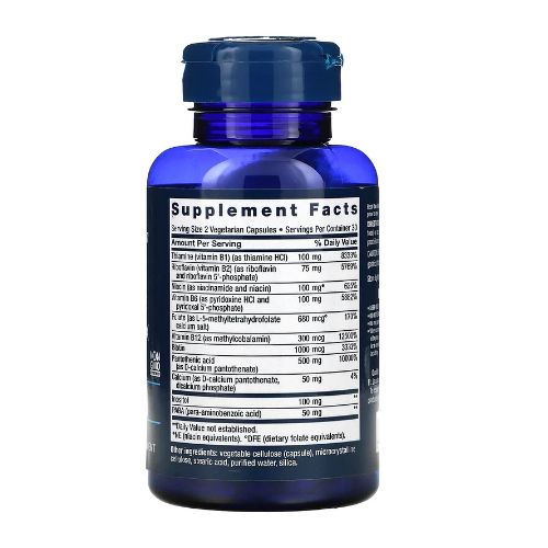 product_image_name-Life Extension-B-Complexe, مركب فيتامين ب الكامل ، 60 كبسولة نباتية-2