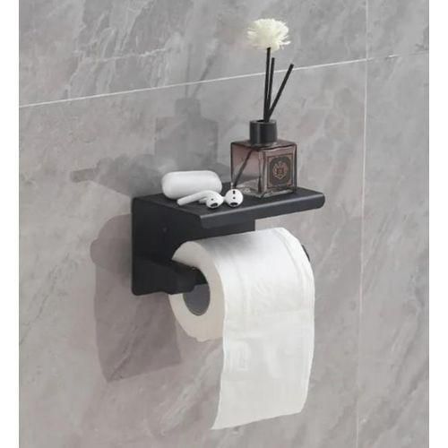 product_image_name-Generic-حامل ورق تواليت، حامل ورق تواليت يُثبّت على الحائط مع براغي مرفقة، مصنوع من الفولاذ المقاوم للصدأ، أسود مطفي-3