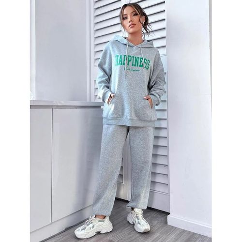 Generic Survêtement 2 Pièces Ensemble Jogging Tracksuit Hoodies Femmes Ref  54 - Gris à prix pas cher